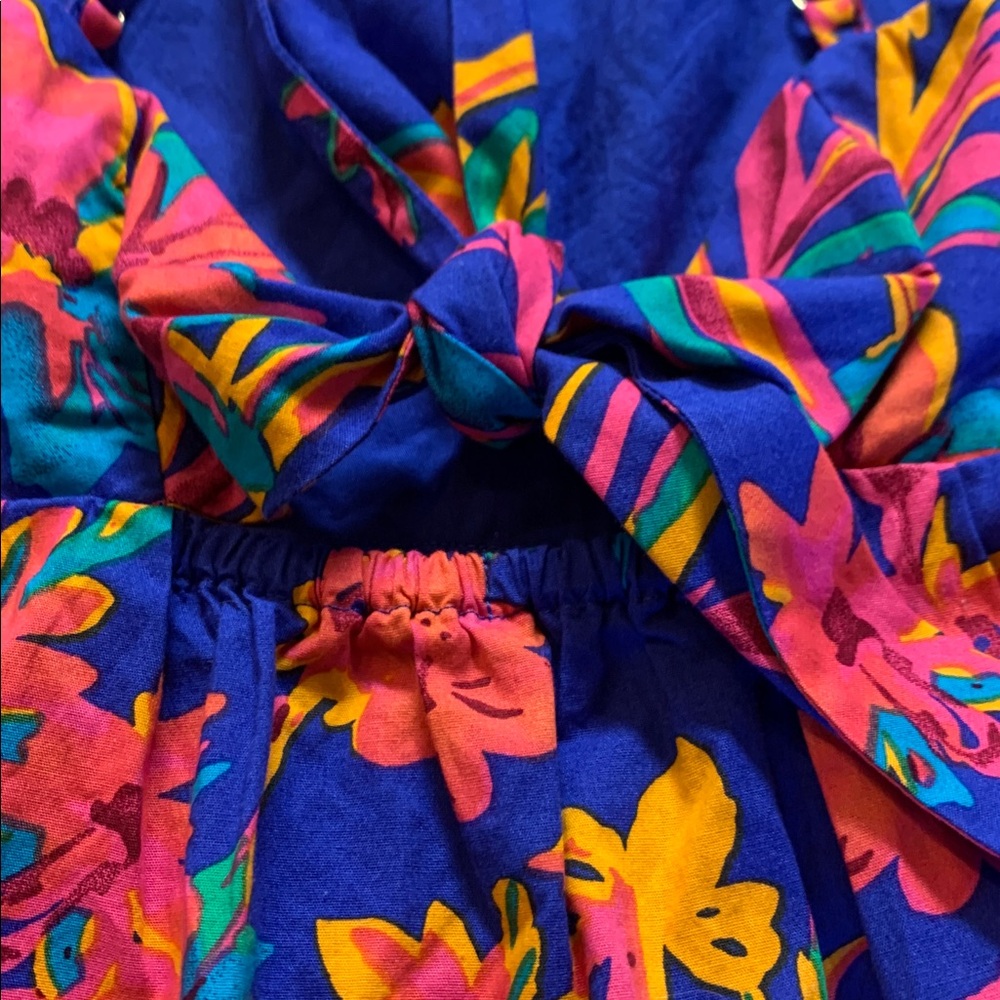 J. Crew Women’s Floral Camisole NWOT- Blue and Multicolor Tie Back top. - Picture 3 of 7